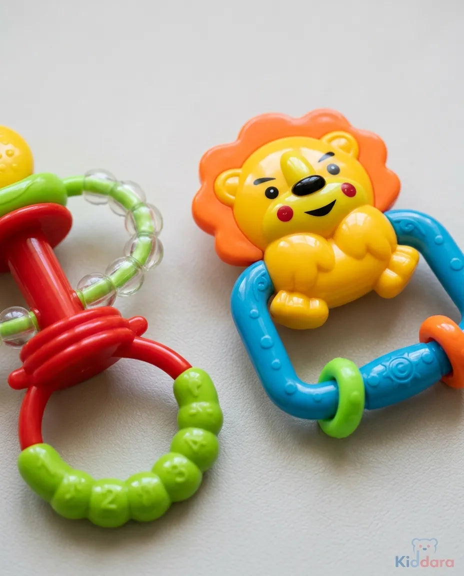 Baby Rattles Animal Set