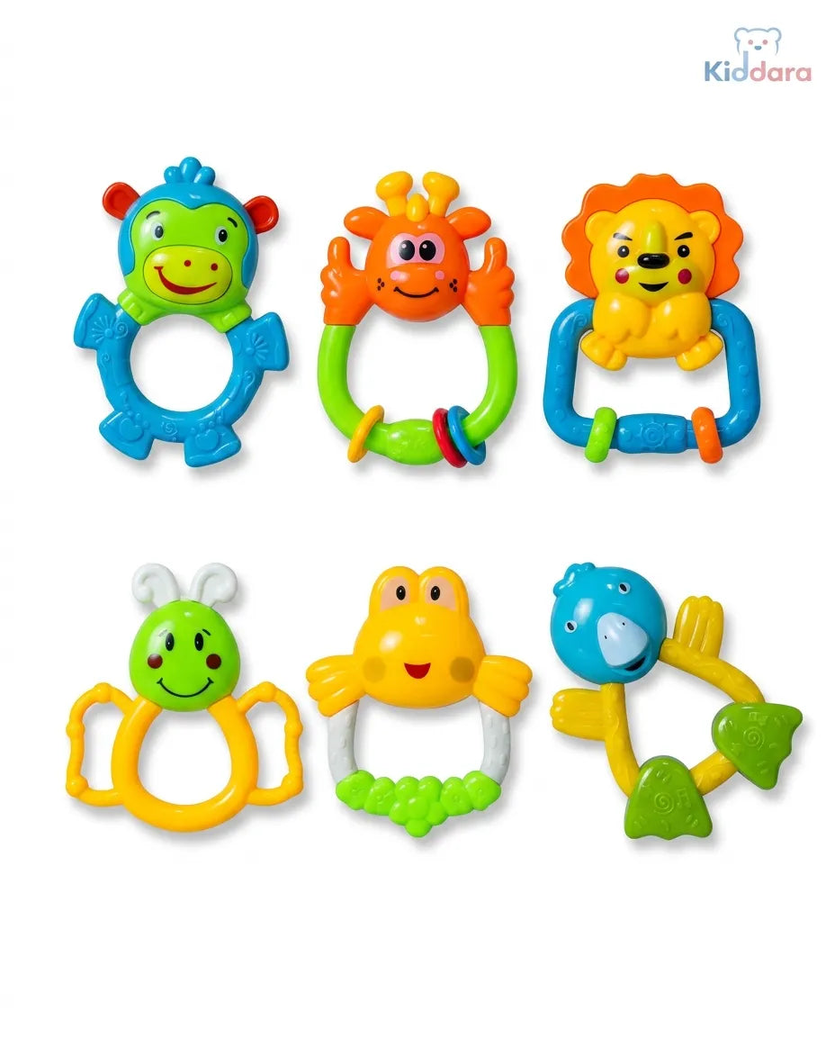 Baby Rattles Animal Set