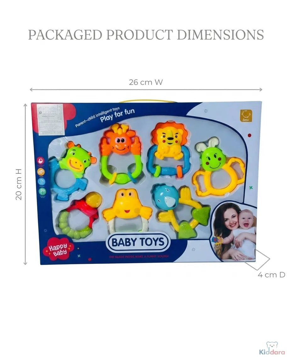 Baby Rattles Animal Set