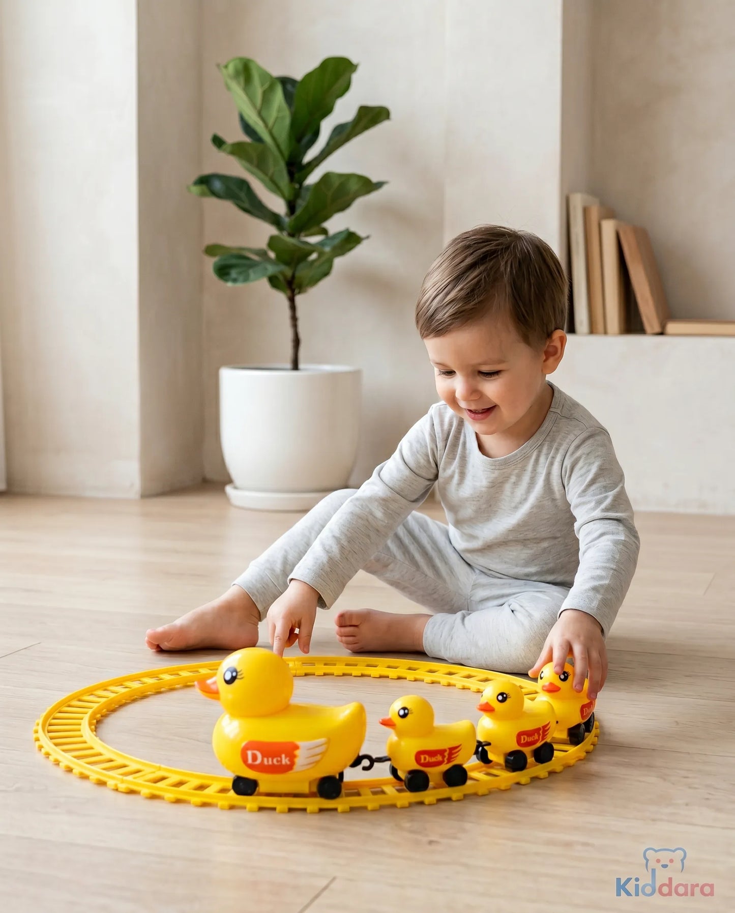 Yellow Duck Electric Rail Toy