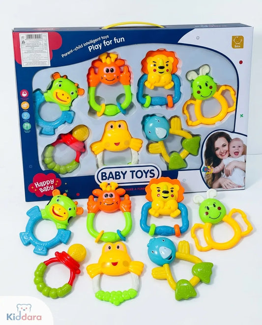 Baby Rattles Animal Set