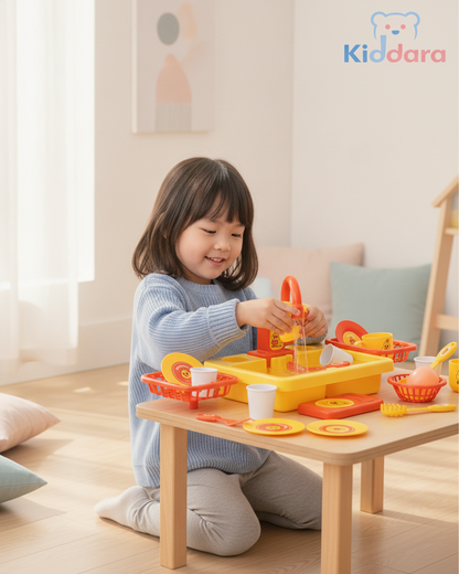 19PCS Kitchen Toy with Running Water