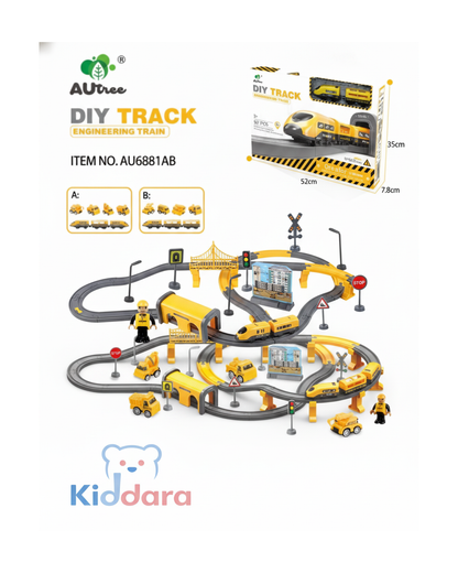 DIY Engineering Train Track Set – 92 Pieces