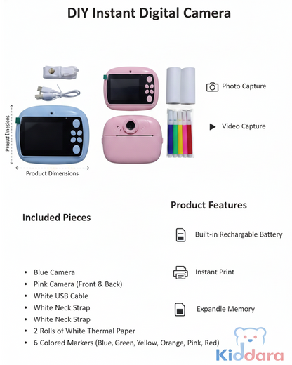 DIY Instant Print Digital Camera for kids