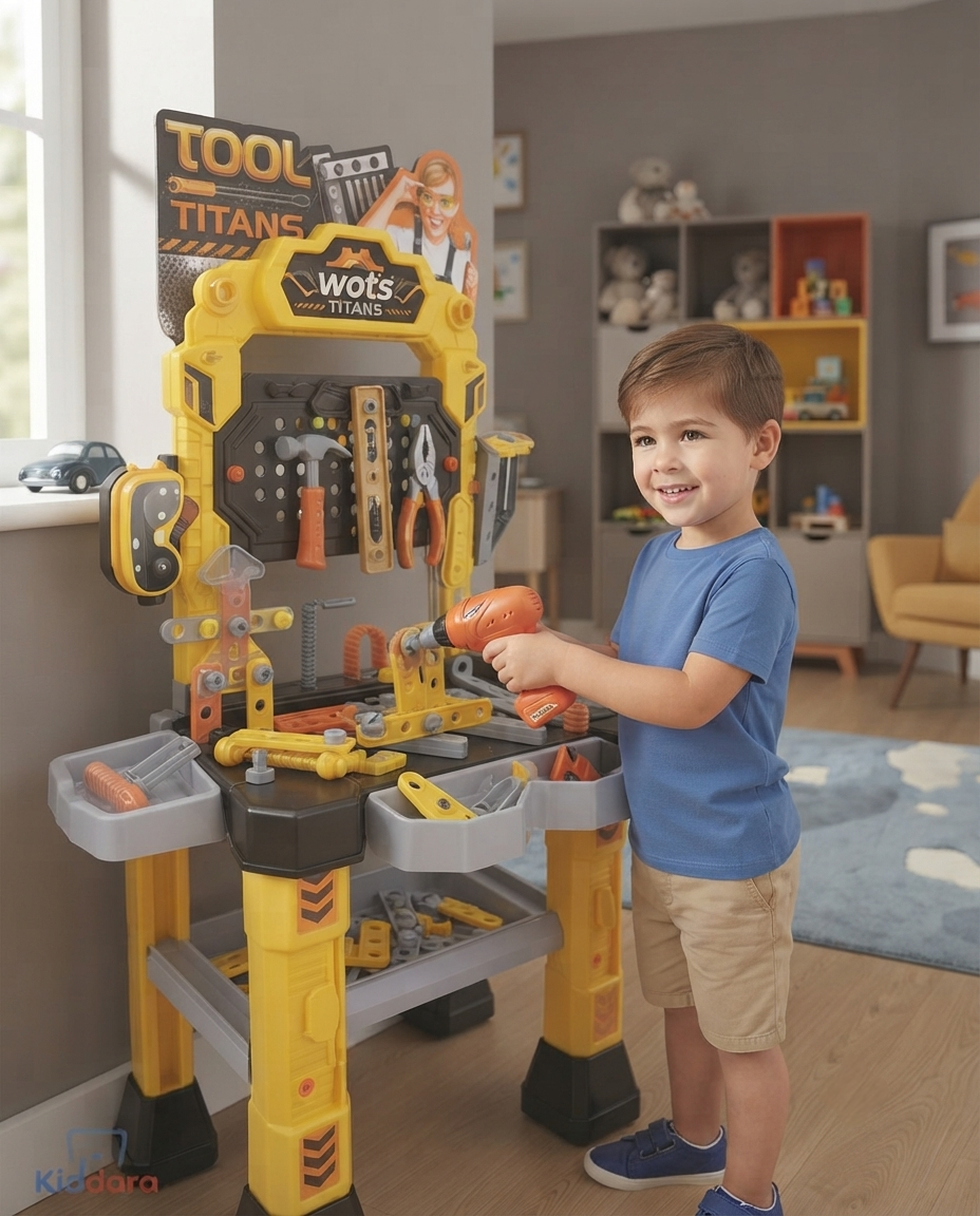 128+ Pieces Construction & Repair Workshop with Electric Drill