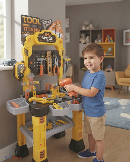 128+ Pieces Construction & Repair Workshop with Electric Drill