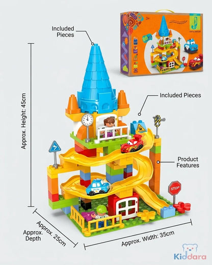 Castle Car Slide Building _88 Pieces
