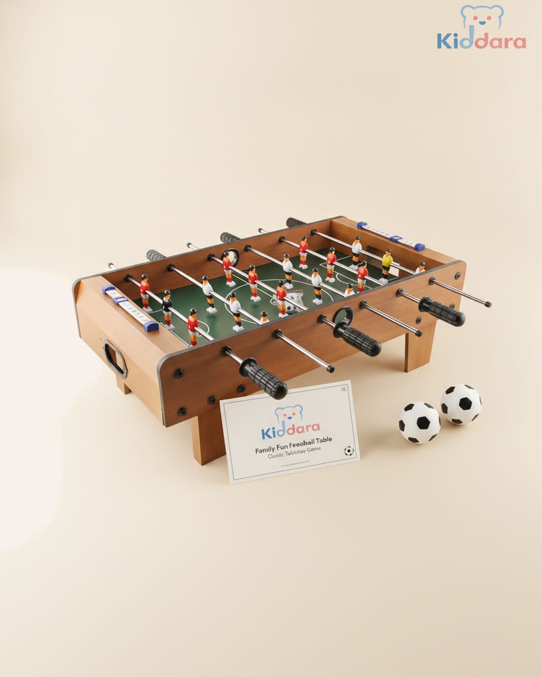 Wooden Football Soccer Table for Kids & Family Fun