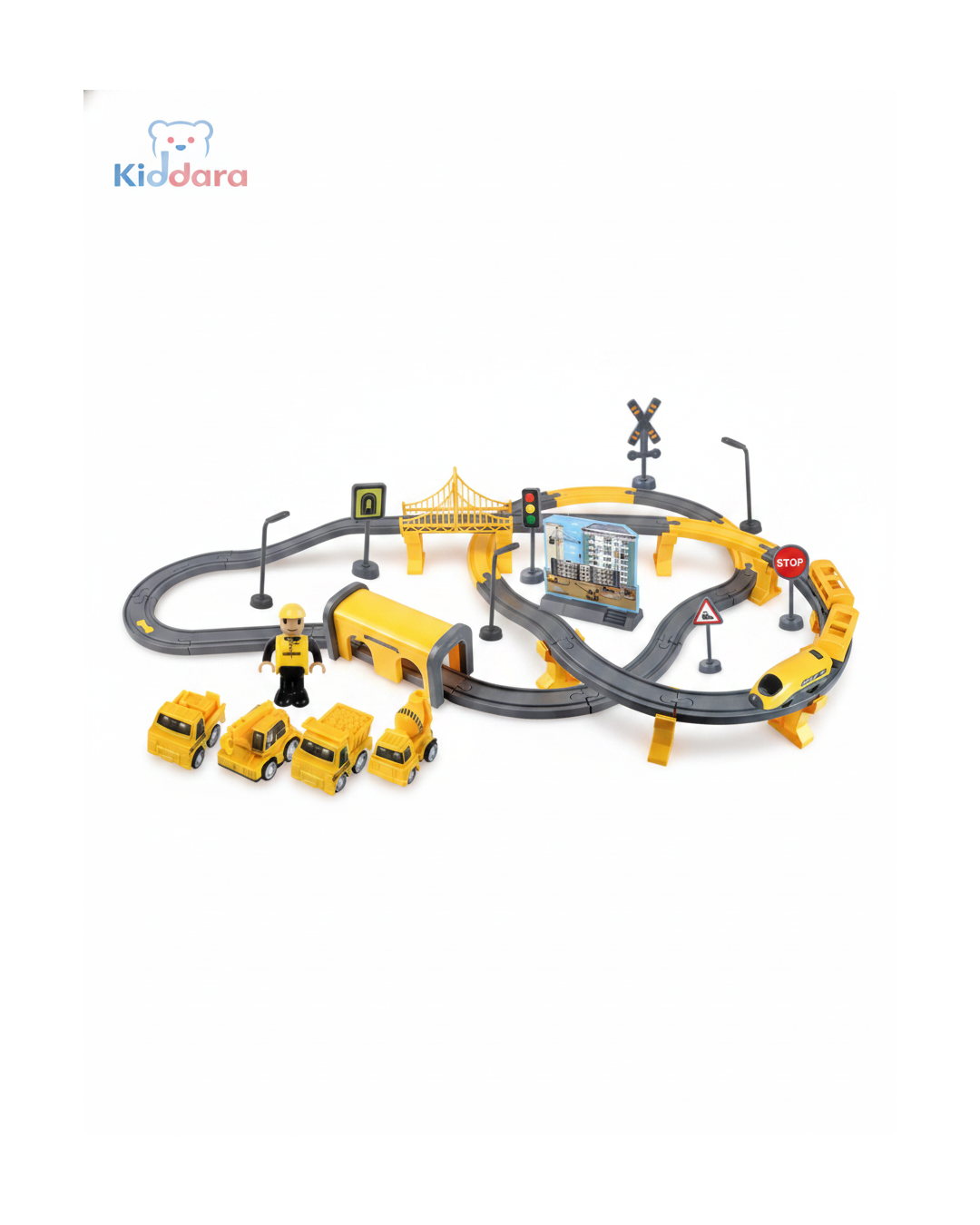 DIY Engineering Train Track Set – 92 Pieces