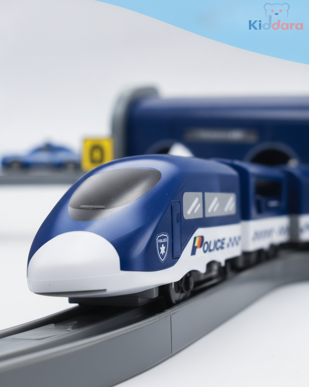 DIY Police Train Track Set – 92 Pieces Electric Railway