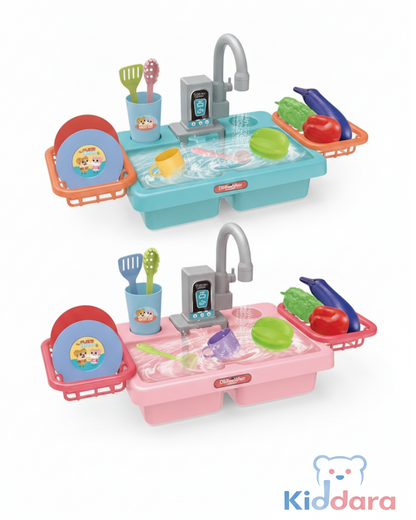 19PCS Kitchen Toy with Running Water