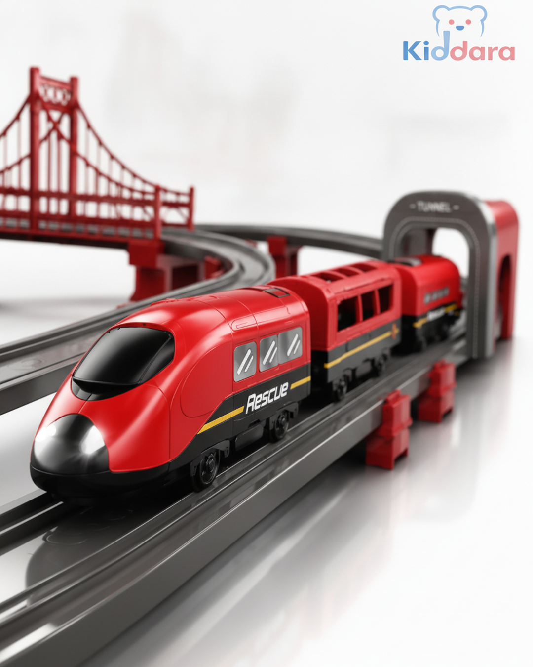 DIY Fire Rescue Train Track Set – 92 Pieces