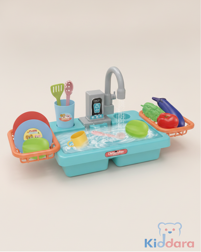 19PCS Kitchen Toy with Running Water