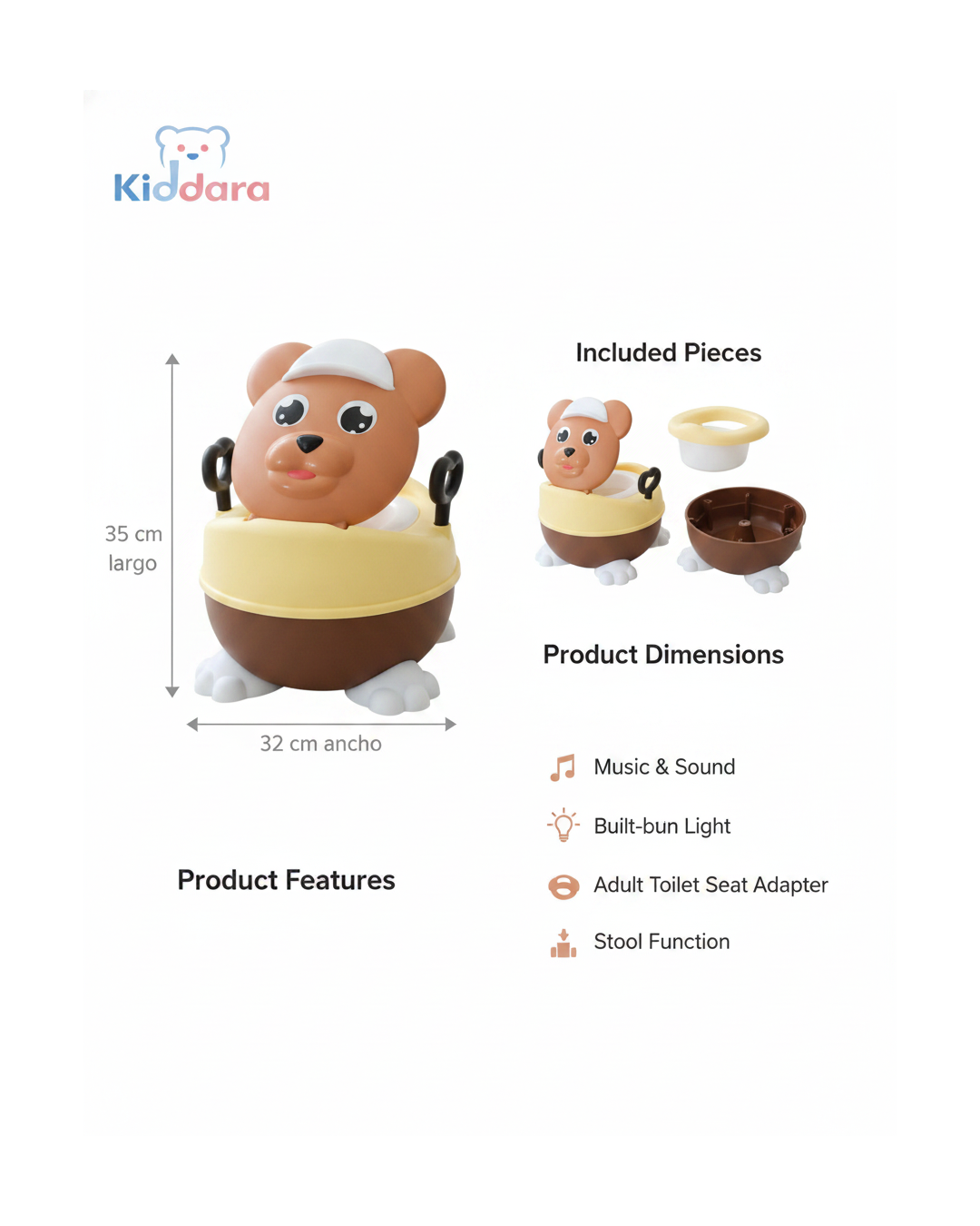 Children Music Toilet Training Potty Chair with Lights