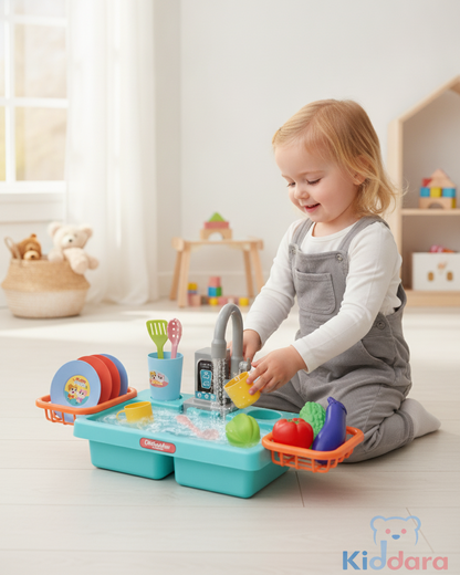 19PCS Kitchen Toy with Running Water