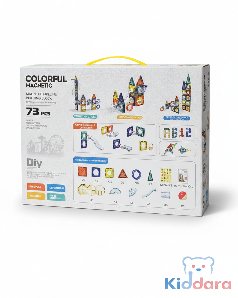 Colourful Magnetic Diy set 73 Pcs