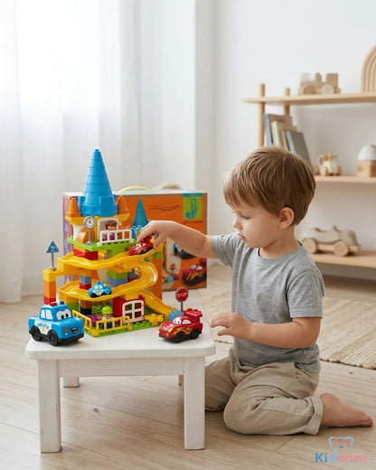 Castle Car Slide Building _88 Pieces