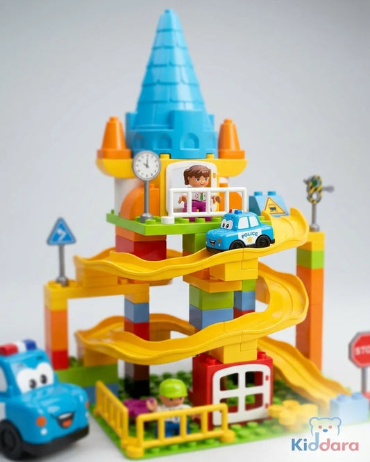 Castle Car Slide Building _88 Pieces